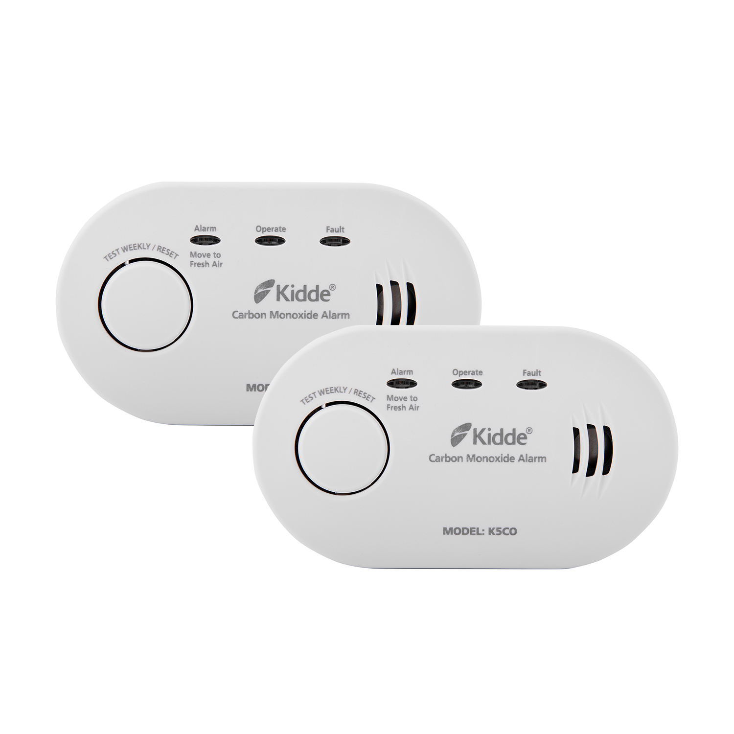 Image of the Carbon Monoxide Detector 10 Yr Life Twin Pack - Kidde 5CO